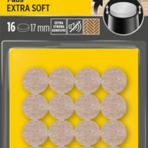 Scotch Pack de 16 Almohadillas de Fieltro - 17mm de Diametro - Extrasuaves - Color Beige