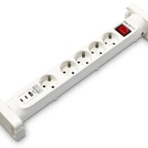 Salicru Regleta SPS SAFE 5S+ Protectores Electricos Activos de Ultima Generacion - 5 Tomas Schuko - 1xUSB-A