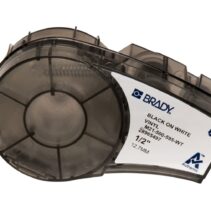 Brady M21-500-595-WT Cinta de Etiquetas Original Vinilo - Texto Negro sobre Fondo Blanco - Ancho 12