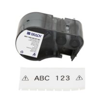 Brady M5C-1500-595-WT-BK Cinta de Etiquetas Original Vinilo - Texto Negro sobre Fondo Blanco - Ancho 38