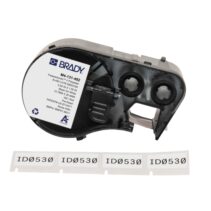 Brady M4-131-492 Cinta de Etiquetas Original Poliester Ultrafinas para Laboratorio - Texto Negro sobre Fondo Blanco - Ancho 25