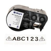Brady M4C-1000-595-WT-BK Cinta de Etiquetas Original Vinilo - Texto Negro sobre Fondo Blanco - Ancho 25