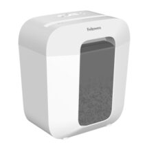 Fellowes LX25 Destructora de Papel Manual Corte en Particulas P-4 - Destruye hasta 6 Hojas - Papelera de 11.5L - Color Blanco