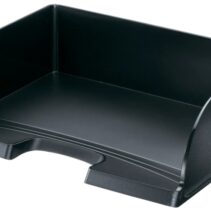 Leitz Plus Jumbo Bandeja Portadocumentos de Gran Capacidad - Acceso Apaisado - Hasta 10uds Apilables - Color Negro