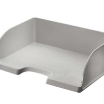 Leitz Plus Jumbo Bandeja Portadocumentos de Gran Capacidad - Acceso Apaisado - Hasta 10uds Apilables - Color Gris