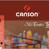 Canson Mi-Teintes Touch Bloc con 12 Hojas 350 g/m² - Tamaño 29.7 x 42cm - Superficie Microabrasiva Finamente Texturizada - Certificado FSC - Colores Surtidos