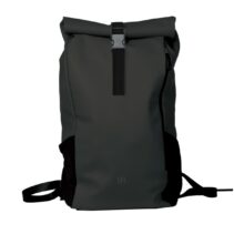 Oxford Identity Roll Top Mochila con Cierre Enrollable 24L - Material Resistente al Agua - Asa Colgador en la Parte Posterior - Bolsillo Frontal con Llavero - 48x32x10cm - Color Negro