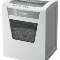 Leitz IQ Office P4 Destructora de Papel Corte Confeti P-4 - Destruye hasta 15 Hojas - Capacidad de la Papelera 23L - 2 Horas de Funcionamiento Ininterrumpido - Color Blanco/Gris