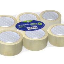 Bismark Pack de 6 Precintos de Embalaje 50mm x 66m - Polipropileno 55 micras - Transparente