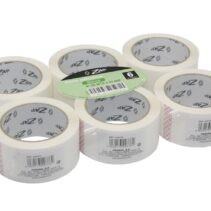 Zap Pack de 6 Precintos de Embalaje 50mm x 66m - Polipropileno 55 micras - Color Blanco