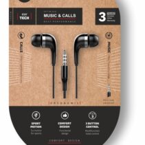 TechOneTech Soft EearTech Auriculares Intraurales - Microfono Integrado - Mini Jack 3.5mm - Cable de 1.20m - Negro