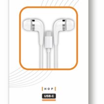 TechOneTech ear Tech Hop Auriculares Intraurales USB-C - Microfono Integrado - Cable de 1.20m - Blanco