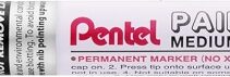 Pentel Paint Marker Marcador de Pintura - Punta Media 4.5mm - Permanente en todas las Superficies - Resistente a Luz y Agua - Cuerpo de Aluminio - Color Negro Perla