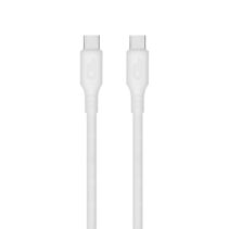 Blackbyte by Pedro Buerbaum Cable USB-C Macho a USB-C Macho de Silicona - Hasta 100W - 1 metro - 480Mbps - Compatible con Carga Rapida - Diametro 3mm - Color Blanco