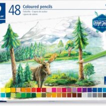 Staedtler 146C Caja Metalica con 48 Lapices de Colores - Mina Suave - Colores Surtidos