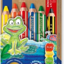 Staedtler Noris Junior Pack de 5 Lapices de Colores Extragruesos + Sacapuntas - 3 en 1