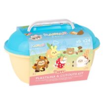Jovi Kawaii Cofre con 24 Barras de Plastilina 15gr + Modeladores + Recortables - Sin Gluten - Base Vegetal - No se Seca - Colores Surtidos
