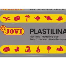 Jovi Caja de 30 Pastillas de Plastilina 50gr - Pasta Vegetal - No Endurece - sin Gluten - Inocua - Facil de Moldear - Ideal para Volumen y Moldes - Color Gris