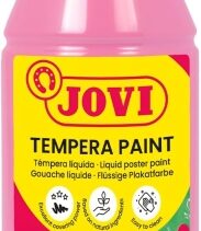 Jovi Tempera Paint Tempera Liquida 250ml - Base Agua - Lista para Usar - Alto Poder Cubriente - Secado Rapido - Excelente Fluidez - Adherencia en Multiples Superficies - Color Rosa