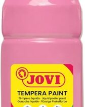 Jovi Tempera Paint Tempera Liquida 1000ml - Base Agua - Lista para Usar - Alto Poder Cubriente - Secado Rapido - Excelente Rendimiento - Facil Aplicacion - Color Rosa