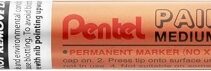 Pentel Paint Marker Marcador de Pintura - Punta Media 4.5mm - Permanente en todas las Superficies - Resistente a Luz y Agua - Cuerpo de Aluminio - Color Bronce
