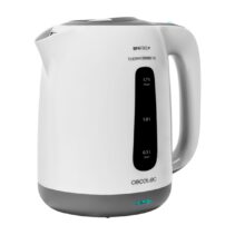Cecotec Thermosense 170 Hervidor de Agua Electrico - Potencia de 2200W - Capacidad 1.7L - Libre de BPA - Base Giratoria 360º - Filtro Desmontable - Sistema de Seguridad - Asa Ergonomica - Color Blanco