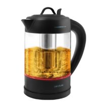 Cecotec Thermosense 390 Clear Hervidor de Agua Electrico 2 en 1 - 2200W - Capacidad 1.7L - Control de Temperatura - Filtro Antical Desmontable - Base Giratoria 360º - Acero Inoxidable - Color Negro