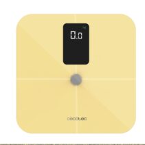 Cecotec Surface Precision 10400 Smart Healthy Vision Yellow Bascula Corporal hasta 180kg - Pantalla LCD - Bluetooth 4.0 - Cristal Templado - Patas Antideslizantes - Cinta Metrica - Color Amarillo