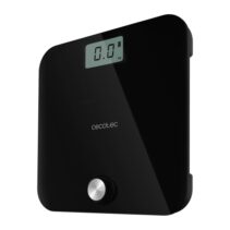 Cecotec Surface Precision 10000 Healthy Black Bascula Corporal - Energia sin Pilas - 4 Sensores - Cristal Templado - Pantalla LCD - Funcion de Autoapagado - Patas Antideslizantes - Color Negro