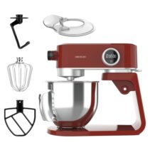 Cecotec Twist and Fusion 4000 Luxury Batidora Amasadora - 800W - Movimiento Planetario - Bol de Acero de 5.2L - 8 Velocidades - Multifuncion - Pantalla LED - Temporizador - Aluminio Fundido - Color Rojo