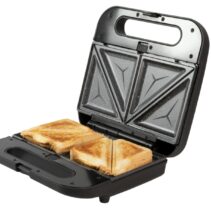 Cecotec Rock'nToast 1000 Sandwichera 3 en 1 - Potencia de 800W - Capacidad para 2 Sandwiches - Revestimiento Antiadherente - Placas Intercambiables - Cocina Homogenea - Color Negro
