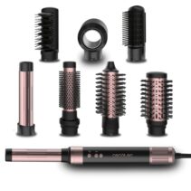 Cecotec Bamba CeramicCare AirGlam Cepillo Electrico Alisador - 1400W - Funcion Secado y Alisado - Accesorio para Rizos y Ondas - Facil Manejo y Control - Iones Negativos - Color Negro