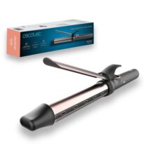 Cecotec Bamba SurfCare Epic Curly Sphere Rizador de 32mm - Cilindro Ceramica y Turmalina - Iones Negativos - Pantalla LED de Temperatura - Rango de 120 a 210°C - Cable 360º - Punta Fria - Color Gris