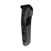 Cecotec Bamba PrecisionCare Titan Cortapelos Inalambrico - Cuchillas de Titanio - Bateria de 90min de Autonomia - 3 Peines Guia - Uso con y sin Cable - Bloqueo de Seguridad - Color Negro