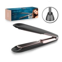 Cecotec Bamba RitualCare Liberty Pro Plancha de Pelo - Autonomia 40min - Base de Carga Portatil - Temperatura Regulable - Revestimiento Ceramico - Bloqueo de Seguridad - Placas Flotantes - Color Negro