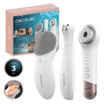 Cecotec FaceCare SkinRoutine Pack de Cuidado Facial - Limpiador con Doble Cara - Vibracion para Limpieza Profunda - Intensidad Ajustables - Funcion Calor - Diadema - Color Blanco
