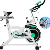 Cecotec Extreme X Bicicleta Estatica con Volante de 16kg - Transmision por Correa - Pantalla LCD Multifuncion - Manillar Regulable - Sillin Ajustable y Ergonomico - Resistencia Variable - Color Blanco