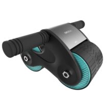 Cecotec Drumfit AB Fit Rueda Abdominal con Rebote - Sistema de Frenado Controlado - Compacto con Doble Rueda - Esterilla Antideslizante - Peso Ligero de 1.2kg - Apto para Todos los Niveles - Color Negro