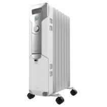 Cecotec ReadyWarm 7000 Space Radiador de Aceite con 7 Modulos de 150x580mm - 1500W - Calienta hasta 15m2 - 3 Niveles de Potencia - Facil Transporte con Ruedas - Recogecables - Color Blanco