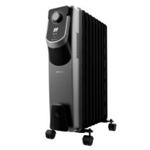 Cecotec ReadyWarm 9000 Space 360 Black Radiador de Aceite con 9 Modulos de 150x580mm - 2000W - Calienta hasta 22m2 - Tecnologia 360º - 3 Niveles de Potencia - Ruedas y Asa - Recogecables - Color Negro
