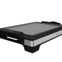 Cecotec Tasty and Grill 2000 InoxStone Plancha Electrica - 2000W - Antiadherente - Termostato Regulable - Placa de Acero Extraible - Apto Lavavajillas - Bandeja Recogegrasas - 37.5x24.5cm - Color Negro