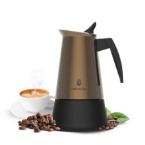 Cecotec Piccolina 200 Cafetera Italiana para 2 Tazas - Acero Inoxidable - Apta para Gas