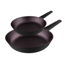 Cecotec Polka Experience Titan Pack de 2 Sartenes de 20 y 24cm - Aluminio Fundido - Teflon Antiadherente - Libre de PFOA - Compatible con Induccion - Apto para Lavavajillas - Color Granate