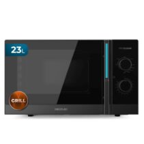 Cecotec ProClean 4120 Microondas - Potencia de 800W - Capacidad 23L - Grill 1000W - 8 Niveles de Potencia - Funcion Descongelar - Plato de 285mm - Temporizador 35min - Color Negro
