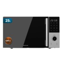 Cecotec Proclean 2500 Microondas - Potencia de 850W - Capacidad de 25L - y Grill 1200W - 8 Programas Preconfigurados - Plato de 315mm - Temporizador de 60min - Cerradura de Seguridad - Color Negro