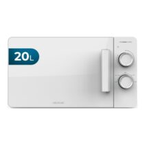 Cecotec Proclean 3020 Flatbed Microondas sin Plato - Potencia de 700W - Capacidad 20L - Revestimiento Ceramico - Temporizador 30min - Tecnologia 3Dwave Envolvente - Elegante - Color Blanco