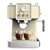 Cecotec Power Espresso 20 Tradizionale Light Yellow Cafetera Espresso - 1350W - 20Bar - Manometro - Vaporizador Orientable - Deposito 1.5L Extraible - Acero Inoxidable - Color Amarillo Pastel
