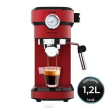 Cecotec Cafelizzia 790 Shiny Pro Cafetera Espresso - 1350W - 20Bar - Deposito 1.2L Extraible - Vaporizador Orientable - Calentamiento Rapido y Homogeneo - Doble Salida de Cafe - Color Rojo