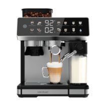 Cecotec Power Espresso 20 Barista Grind and Latte Cafetera Espresso - 1350W - Molinillo Conico Ajustable - Deposito Leche 500ml - Pantalla Tactil - 20Bar - Deposito Agua 2.6L - Autolimpieza - Color Negro