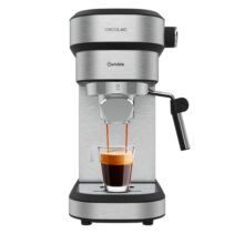 Cecotec Cafelizzia 790 Steel DUO Cafetera Espresso - 1350W - Presion de 20Bar - Doble Salida de Cafe - Vaporizador Orientable - Deposito 1.2L Extraible - Filtro para Capsulas - Acero Inoxidable